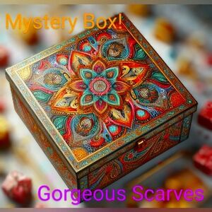 Mystery Treasure Box Of GORGEOUS Scarves! Silk, Pashmina, Shiburi & More